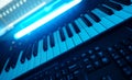 Professional midi keyboard synthesizer Royalty Free Stock Photo