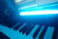 Professional midi keyboard synthesizer Royalty Free Stock Photo