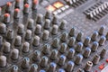 Professional mixing console silver color Royalty Free Stock Photo