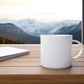 Professional mockup presenting a mug with essential accessories