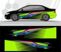 Car and vehicles wrap decal Graphics Kit vector designs. ready to print and cut for vinyl stickers. Royalty Free Stock Photo