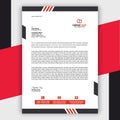 Professional Modern And Corporate Red Letterhead Template