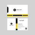 Professional modern yellow and black color business card invitation card design