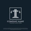 Professional monogram justice legal logo vector illustrations, can use for your trademark, branding identity or commercial brand