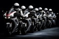 Professional motorcycle racers. Neural network AI generated