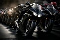 Professional motorcycle racers. Neural network AI generated