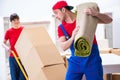The professional movers doing home relocation