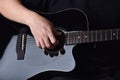 Professional musician playing acoustic guitar Royalty Free Stock Photo