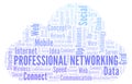 Professional Networking word cloud.