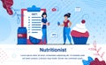 Professional Nutritionist Flat Vector Banner