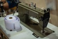 Professional overlock sewing machine Royalty Free Stock Photo