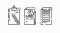 Professional Paper with Pen Edit File Outline Icon Vector