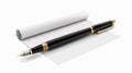 Professional Paper with Pen Edit File Outline Icon Vector