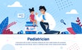Professional Pediatrician Flat Vector Banner