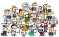 Professional people group cartoon