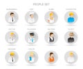 Professional people icon set. People avatar symbols. People profile collection. Vector illustration. Royalty Free Stock Photo