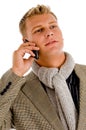 Professional person busy on phone call