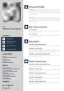 Professional personal resume cv with highlight in blue white design