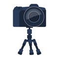 Professional photo camera on tripod