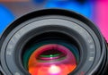 Professional photo lens closeup Royalty Free Stock Photo