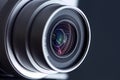 Professional Photo lens with reflection closeup Royalty Free Stock Photo