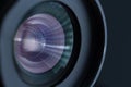 Professional Photo lens with reflection closeup Royalty Free Stock Photo