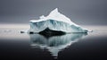 Professional photograph of iceberg floating in arctic waters. Royalty Free Stock Photo