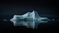 Professional photograph of iceberg floating in arctic waters. Royalty Free Stock Photo