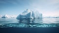 Professional photograph of iceberg floating in arctic waters. Royalty Free Stock Photo