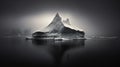 Professional photograph of iceberg floating in arctic waters. Royalty Free Stock Photo