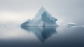 Professional photograph of iceberg floating in arctic waters. Royalty Free Stock Photo