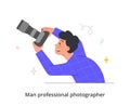 Professional photographer or cameramen abstract concept Royalty Free Stock Photo