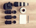 Professional photographer idea with accessories