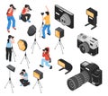 Professional Photographer Isometric Set