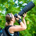 Professional photographer outdoor