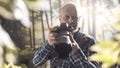 Photographer shooting in the wilderness