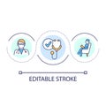 Professional physician loop concept icon