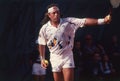 professional player ,guillermo vilas ,during single,match argentina Royalty Free Stock Photo