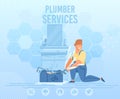 Professional Plumbing a Service Advertising of Flat