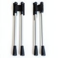 Clinical Aluminum Crutches Pair with Height Adjustment, Padded Support and Safety Tips, Isolated Product Photography Royalty Free Stock Photo