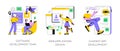 Professional programming abstract concept vector illustrations.