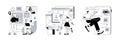 Professional programming abstract concept vector illustrations.