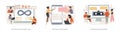Professional programming isolated concept vector illustration set.