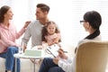 Professional psychologist working with family Royalty Free Stock Photo