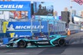 Professional racing driver Mitch Evans NZL of Panasonic Jaguar Racing Team driving his Formula E car 20 during 2019 NYC E-prix