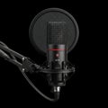 Professional recording microphone with pop filter Royalty Free Stock Photo