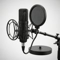 Professional recording microphone setup Royalty Free Stock Photo