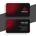 Professional red and black halftone business card template