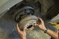 Professional Remove Drum Brake Disk.