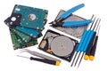 Professional repair of hard drives concept